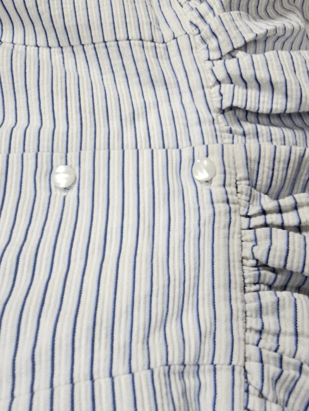 Ralph Lauren White Dress with Thin Navy Stripes - Sleeveless Casual